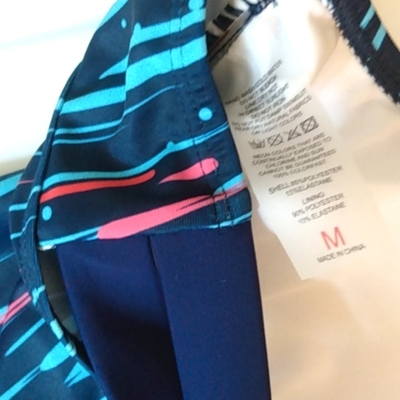 NAVY & PINK RACERBACK TANKINI SWIM TOP SIZE MEDIUM NWOT - Picture 7 of 7